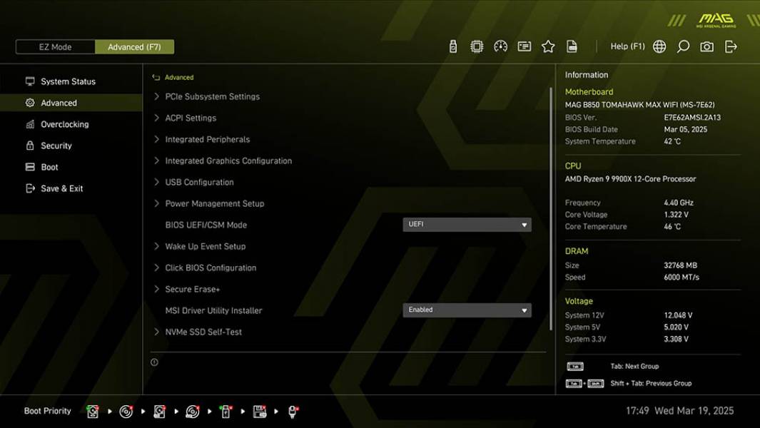 MSI MAG B850 TOMAHAWK MAX WIFI-4